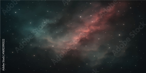 Stars and nebula in deep space background with cosmic light and galaxy texture