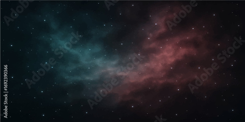 Starry night sky with glowing stars and deep space background