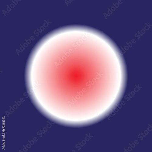 Red Core Gradient – Abstract Intensity Field with Blue Background and Radiant Center