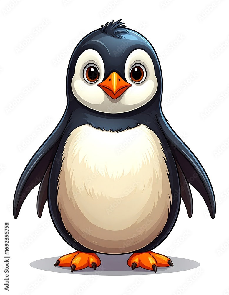 Obraz premium Cute cartoon penguin
