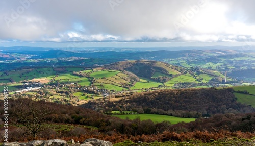 Panoramic view of rolling hills