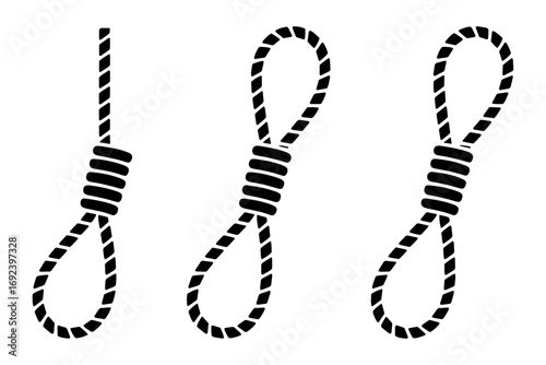 three nooses silhouette crime punishment
