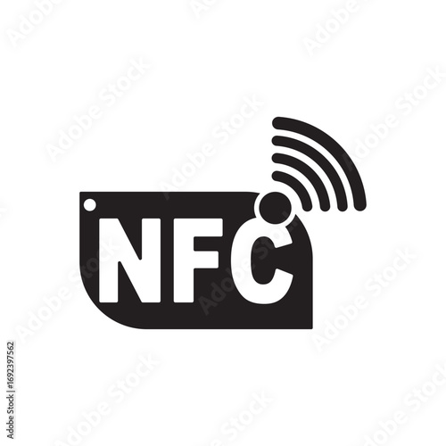 nfc icon vector wireless pay payment