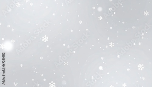 Light gray background with subtle snowfall