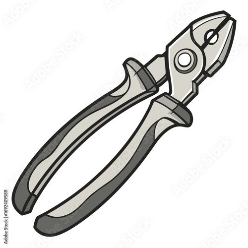 Pliers Illustration Isolated Wire Cutter on a Clean White Background for Clarity
