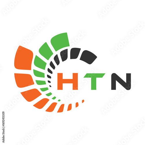 HTN letter design. HTN letter technology logo design. HTN Monogram logo design for an entrepreneur and business.