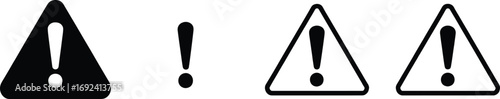 Exclamation Mark Warning Symbols:  Variations in Design
