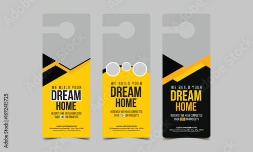 construction door hanger template design.