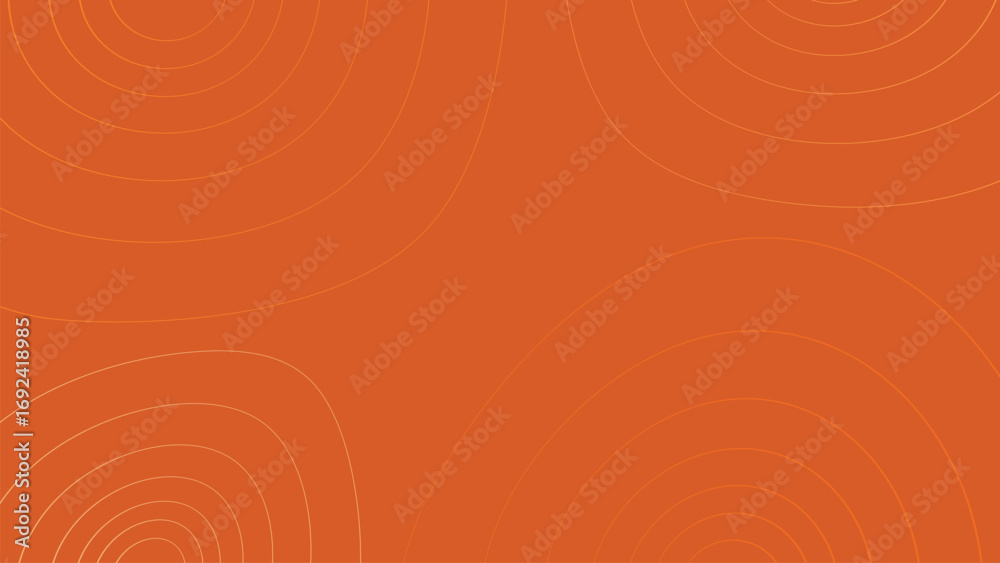 An orange background with faint concentric circles emanating from the corners of the image space