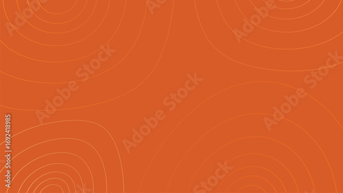 An orange background with faint concentric circles emanating from the corners of the image space