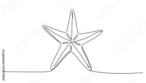 Simple line art starfish
