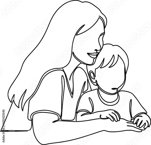 Loving mother embraces her child, a tender moment of connection and warmth