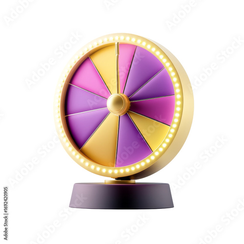 Colorful spinning wheel for game show or prize contest design
