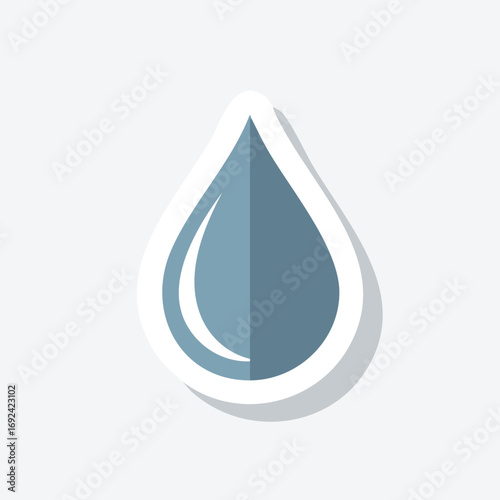 A simple illustration of a water droplet, representing hydration and purity.
