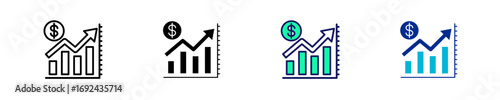 Rapid Revenue  Icon Set Multiple Style Collection