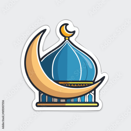 Vector illustration of a boat sailing on a sea of orange and yellow abstract drops, a vibrant symbol of business and art