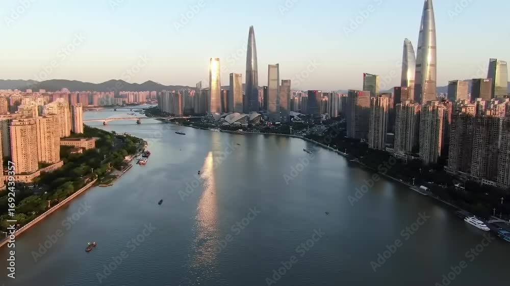 custom made wallpaper toronto digitalCityscape river panorama