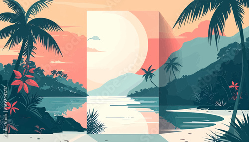 Event invitation card vector, minimal style