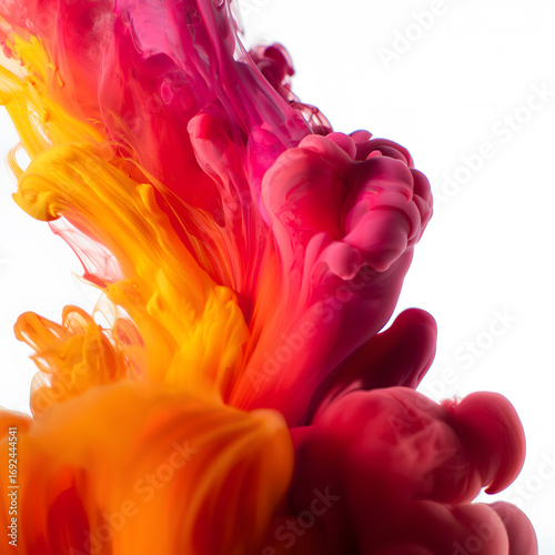 Vibrant Ink Plumes in Water Abstract