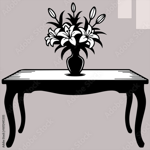 Silhouette table SVG. Silhouette table cut file. Silhouette table.