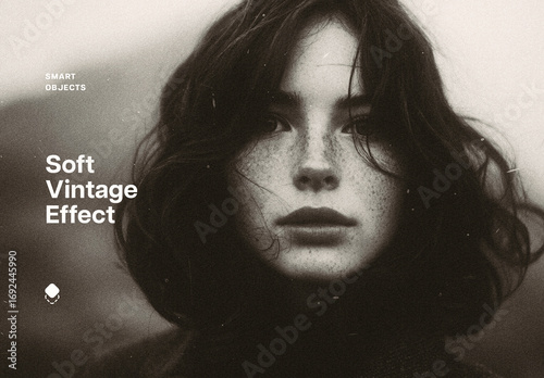 Soft Vintage Photo Effect Mockup
