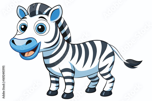 Vector of cartoon zebra illustration.
