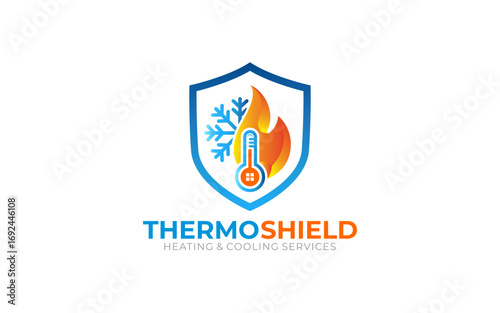 Illustration graphic vector of heating, and cooling business logo design template
