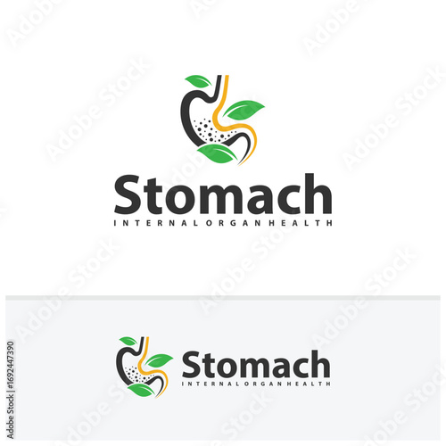 Nature Stomach logo vector. Simple vector logo design for medical human health.