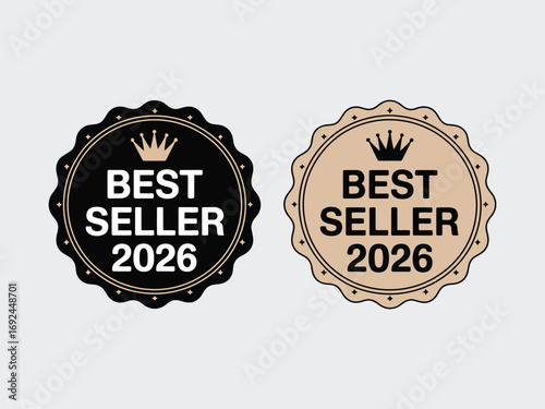 Gold best seller 2026 recognition badge for top sales promotion