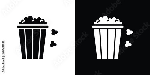 Popcorn icon flat design. Eps 10