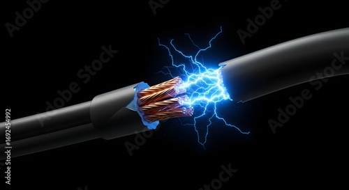 A bundle of colorful electrical cables. Technology and connectivity. Wires connecting the world in a complex network.