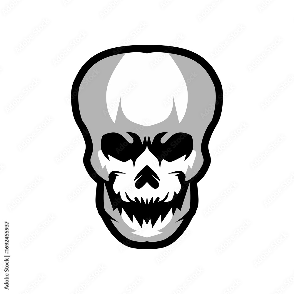 Fototapeta premium Cool skull logo. Skull vector illustration. 