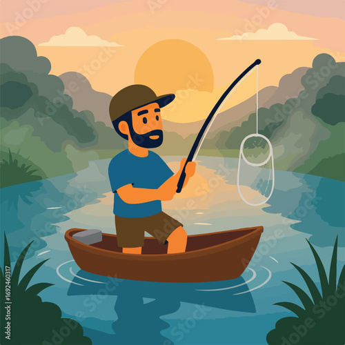 Sunrise Fishing on the Lake