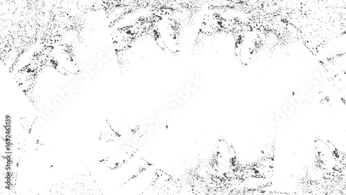 Old distressed paper background with grunge smudges cracks and dust particles. Grunge black and white vintage paper texture with chips scratches and dirt effect. 
