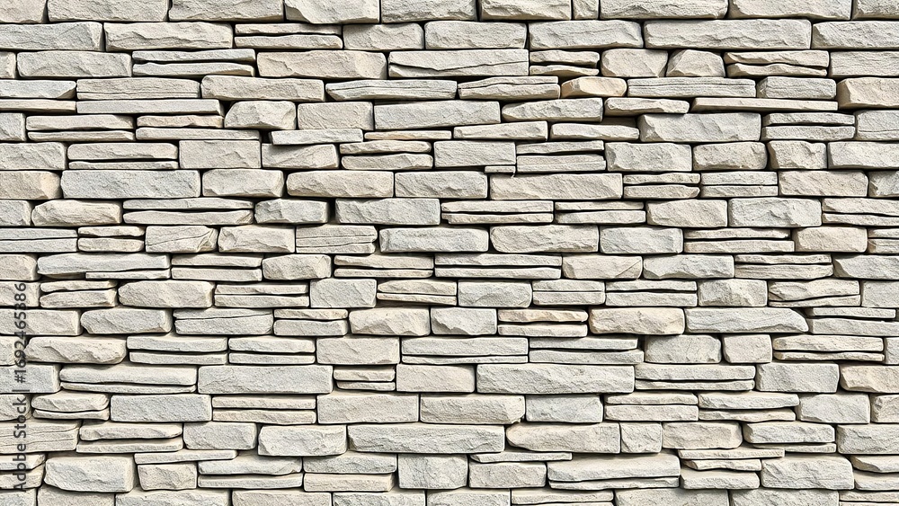 Obraz premium White Stone Wall Texture Seamless Background for Design Projects