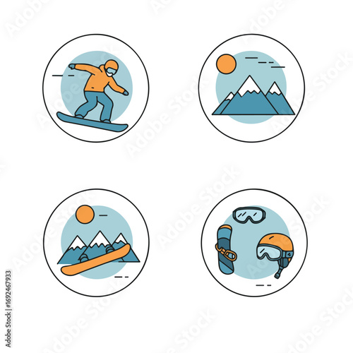 Snowboarding icons (1)