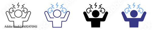 Stress Icon Sheet Multiple Stye 