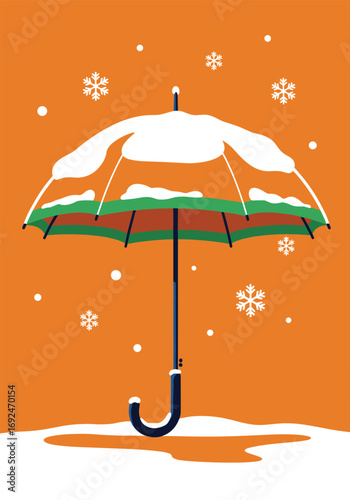 Winter umbrella snowy weather protection wintery outdoor protection accessory