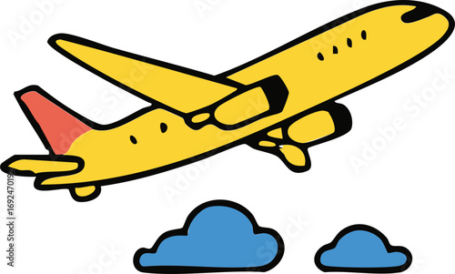 vector illustration of airplane