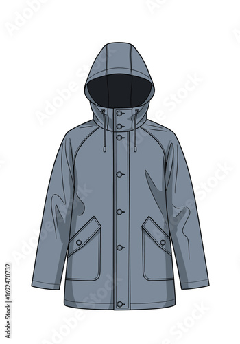 Durable waterproof hooded raincoat for outdoor adventures and everyday wear