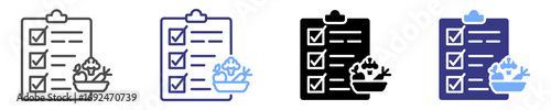 Meal Planner Icon Sheet Multiple Stye 