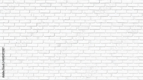 White brick wall texture, clean and bright background for design and advertising