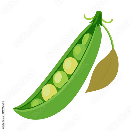 green peas with leaves