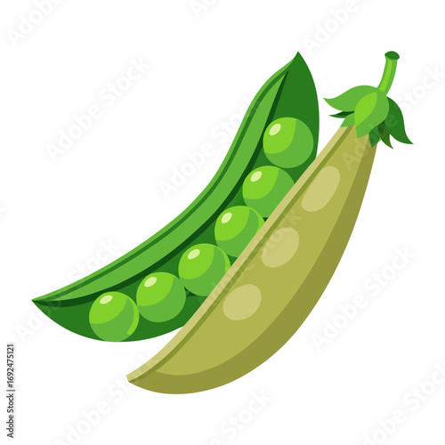 pea pod with peas