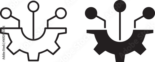 Circuit board icon, microchip symbol, electronic design, digital technology graphic, integrated circuit representation futuristic circuit pattern,