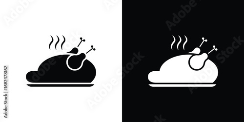 Turkey icon flat design. Eps 10