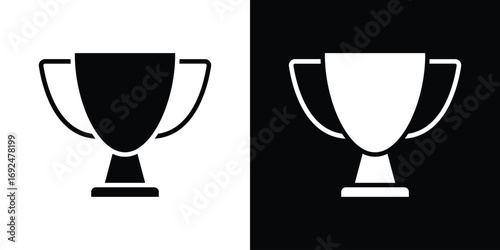 Trophy icon flat design. Eps 10