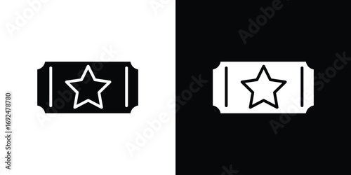 Ticket icon flat design. Eps 10