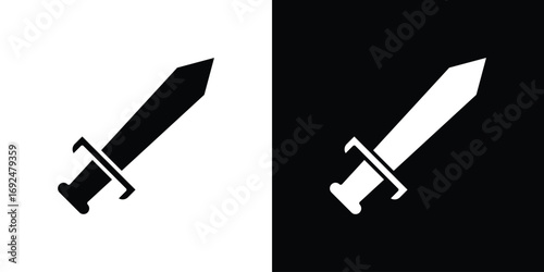 Sword icon flat design. Eps 10