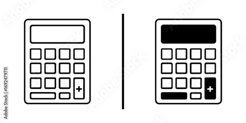 Calculator Icon: A clear, concise icon of a calculator, rendered in a minimalist style, ready for any digital interface or design project.